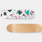 Retro Memphis Geometric Pattern Skateboard (Horizontaal)