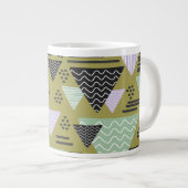 Retro Memphis Style Geometric Triangles Art Mug (Devant droit)