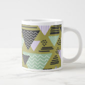Retro Memphis Style Geometric Triangles Art Mug (Droite)