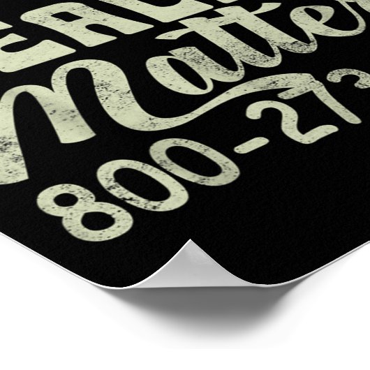 Retro Mental Health S 800-273-8255 Awareness Poster (Hoek)