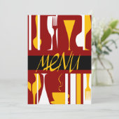 Retro Menu Kaart (Staand voorkant)
