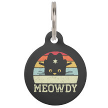 Retro Meowdy Cat Meme Funny Cowboy Cat Pet Gift