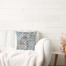 RETRO MERMAID INSPIRED ABSTRACT PILLOW