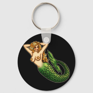 Retro Mermaid Sleutelhanger