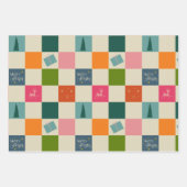 Retro Merry and Bright Christmas Wrapping Paper (Voorkant 3)