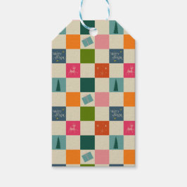 Retro Merry and Bright Christmas Wrapping Paper Cadeaulabel