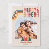 Retro Merry Bright Arch 4 met Kerstmis Feestdagenkaart (Voorkant)