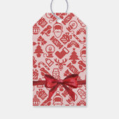 Retro Merry & Bright Gift Label Cadeaulabel (Achterkant)