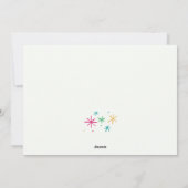 Retro Merry & Bright Photo Holiday Kaart (Achterkant)