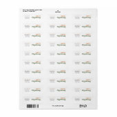 Retro Merry Christmas Holiday Return Address Etiket (Full Sheet)