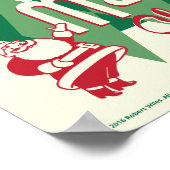 Retro Merry Christmas Santa Claus Poster (Coin)