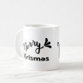 Retro Merry Christmas Style Koffiemok (Voorkant links)
