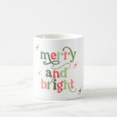 Retro Merry en heldere Mok kerstfeestdag Mok (Center)