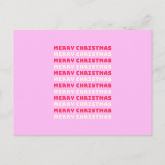Retro Merry kerstroze feestdag decoratie preppy Feestdagenkaart (Voorkant)