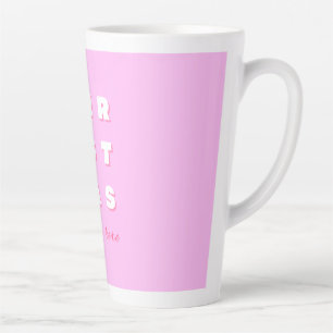 Retro Merry kerstroze feestdag decoratie preppy Latte Mok