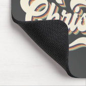 Retro Merry Kersttypografie Muismat (Hoek)