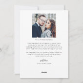 Retro Merry & Married Minimalist Foto Feestdagenkaart (Achterkant)