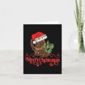 Retro Merry Xmas Santa Hoed Cowboy Laarzen Western Kaart (Voorkant)