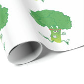 Retro met Broccoli Cadeaupapier (Rol Hoek)