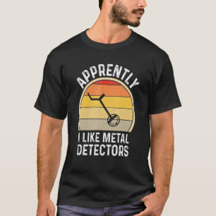 Retro metaaldetector voor mannen die Treasure Hu d T-shirt