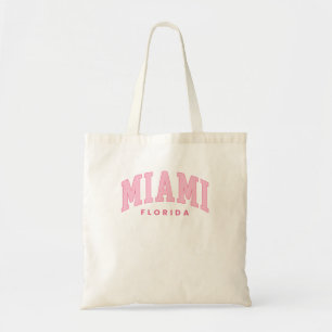 Retro Miami Florida Arch Preppy Throwback Tote Bag
