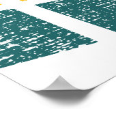 Retro Miami Florida Beach Souvenir Palm Tree 80's Poster (Hoek)