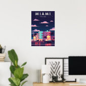 Retro Miami Poster (Thuiskantoor)