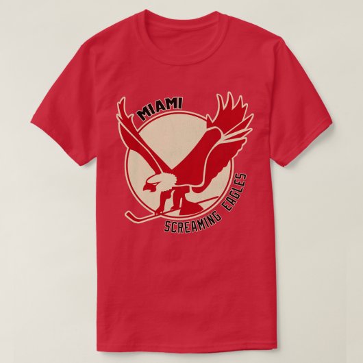 Retro Miami Screaming Eagles Hockey 1972 TShirt (Design voorkant)