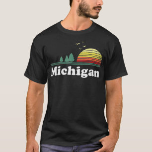 Retro Michigan Afbeelding Novelty Home MI State So T-shirt