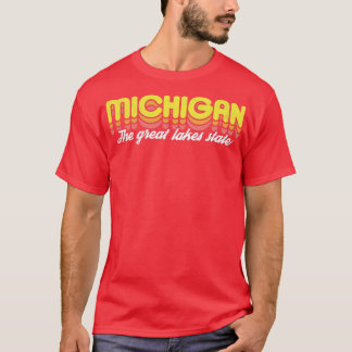 Retro Michigan de Grote Meren-staat T-shirt