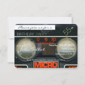 Retro Micro Audiotape 55th Birthday Invitation Kaart (Achterkant)