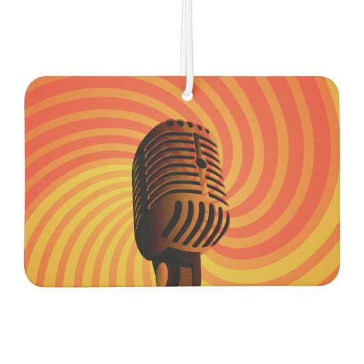 Retro Microfoon auto luchtverfrisser (Voorkant)