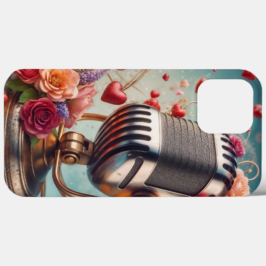 Retro microfoon telefoonhoesje Case-Mate iPhone case (Achterkant (horizontaal))