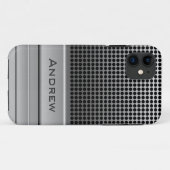 Retro Microphone Name Sjabloon Case-Mate iPhone Case (Achterkant (horizontaal))