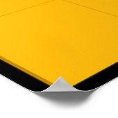 Retro Microphone on Bold Yellow Poster (Hoek)