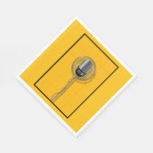 Retro Microphone on Bold Yellow Servet (Hoek)