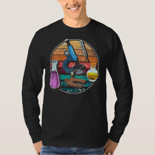Retro Microscope Bioloog Geek Science Laboratory T-shirt