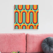 Retro Mid Century Abstract Canvas Afdruk (Insitu (Woonkamer))