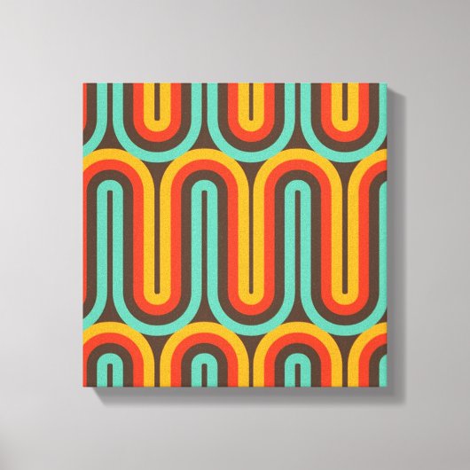 Retro Mid Century Abstract Canvas Afdruk (Voorkant)