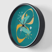 Retro Mid Century Atomic Space Age 20 Blauwgroen,  (Hoek)