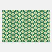 Retro Mid Century Groene & Rode Kerstmis Inpakpapier Vel (Voorkant 2)