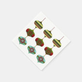 Retro Mid Century Kerstfeestdag Bauble Servet (Hoek)