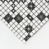 Retro Mid Century kruiswoordpuzzel Fleece Deken (Hoek)