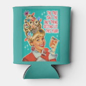 Retro Mid Century met kerstfeest Blikjeskoeler (Voorkant)