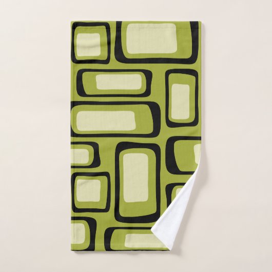 Retro Mid Century Modern Abstract Bad Handdoek (Handdoek)