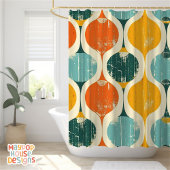 Retro Mid Century Modern Abstract Douchegordijn
