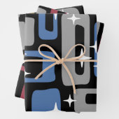 Retro Mid Century Modern Abstract Inpakpapier Vel (In situ)