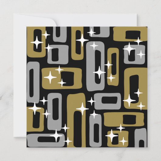 Retro Mid Century Modern Abstract Kaart (Voorkant)