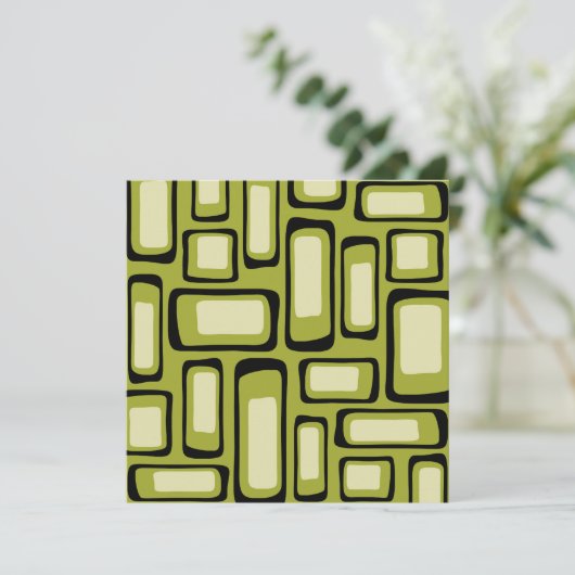 Retro Mid Century Modern Abstract Kaart (Staand voorkant)