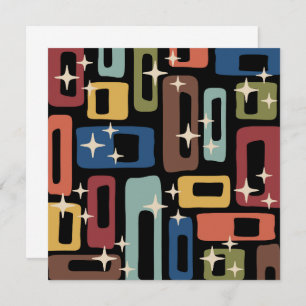 Retro Mid Century Modern Abstract Kaart